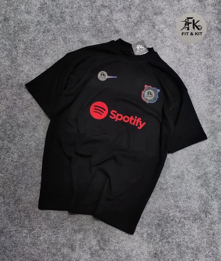 Barcalona Drop shoulder T shirt Black Edition