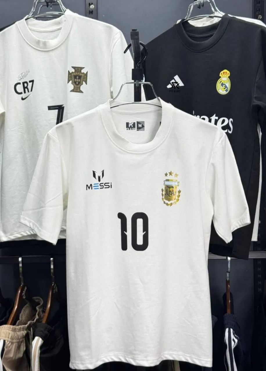 Messi-10 Edition Drop Shoulder T-Shirt White