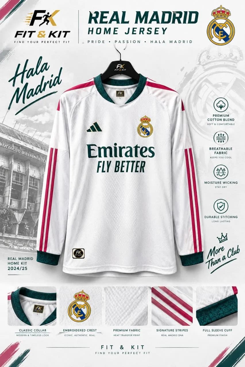 Real Madrid Home premium Edition Jersey