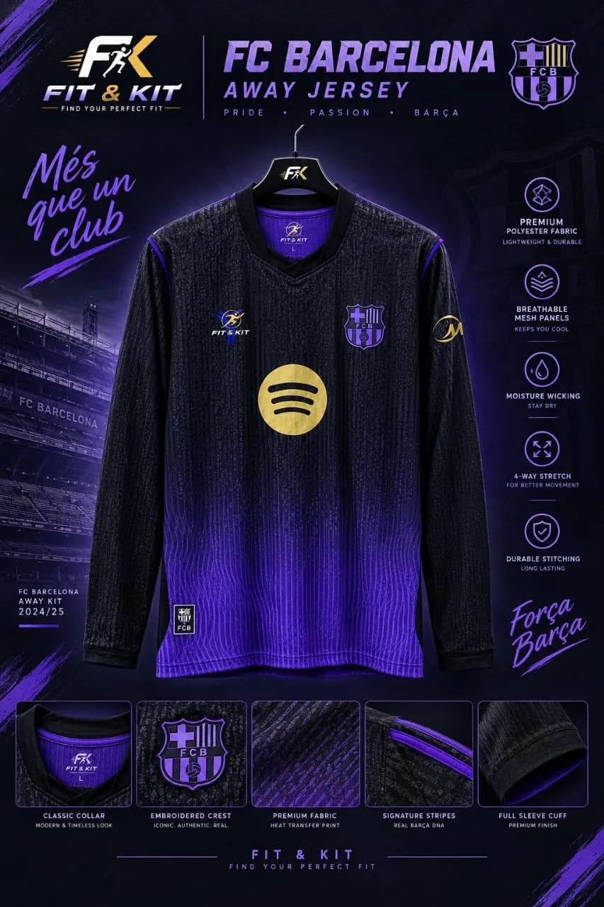 Barcelona Away premium Edition Jersey
